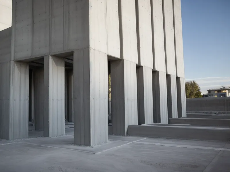 Betonfundament eines Gebäudes als Metapher für rechtliche Sicherheit