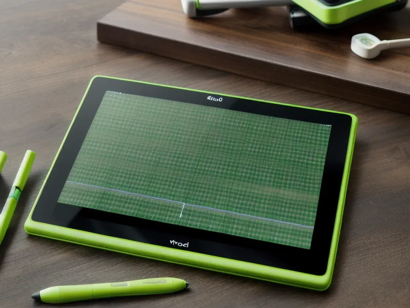 Tablet zeigt das easyRechtssicher Dashboard mit erfolgreichen Sicherheits-Checks in einer Werkstatt-Atmosphäre.