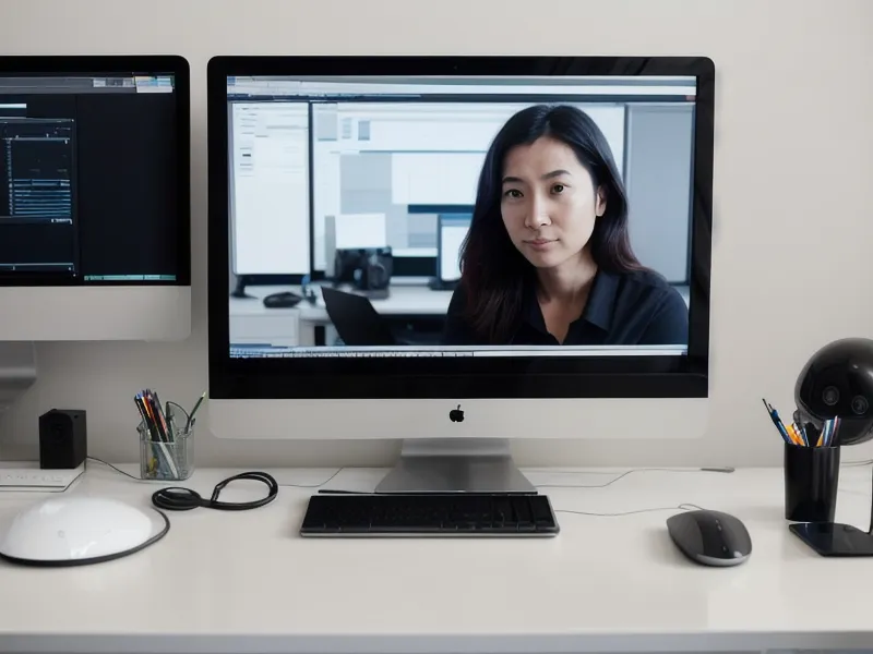 Webdesigner berät Kunden zur rechtssicheren Gestaltung der Website via Video-Call.