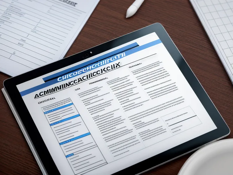 DSGVO-Checkliste auf einem Tablet neben einem Bauplan als Symbol für Software-Architektur